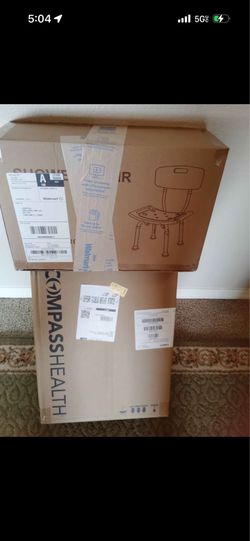 🔥 BRAND NEW Shower Chair + Toilet Seat Riser Bundle 🚿♿📦