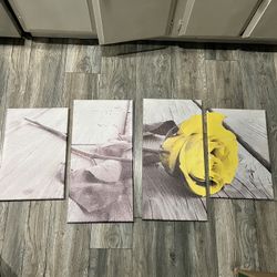 Canvas Flower Wall Art 