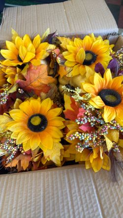 Pumpkin and Sunflower Arrangement