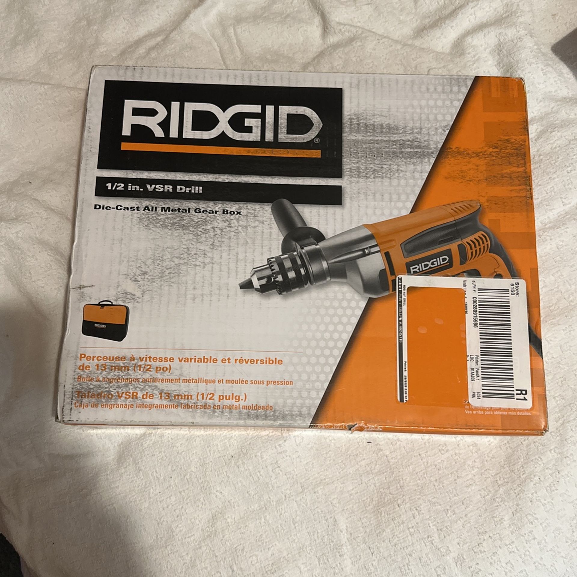 Ridged 1/2” Vsr Drill