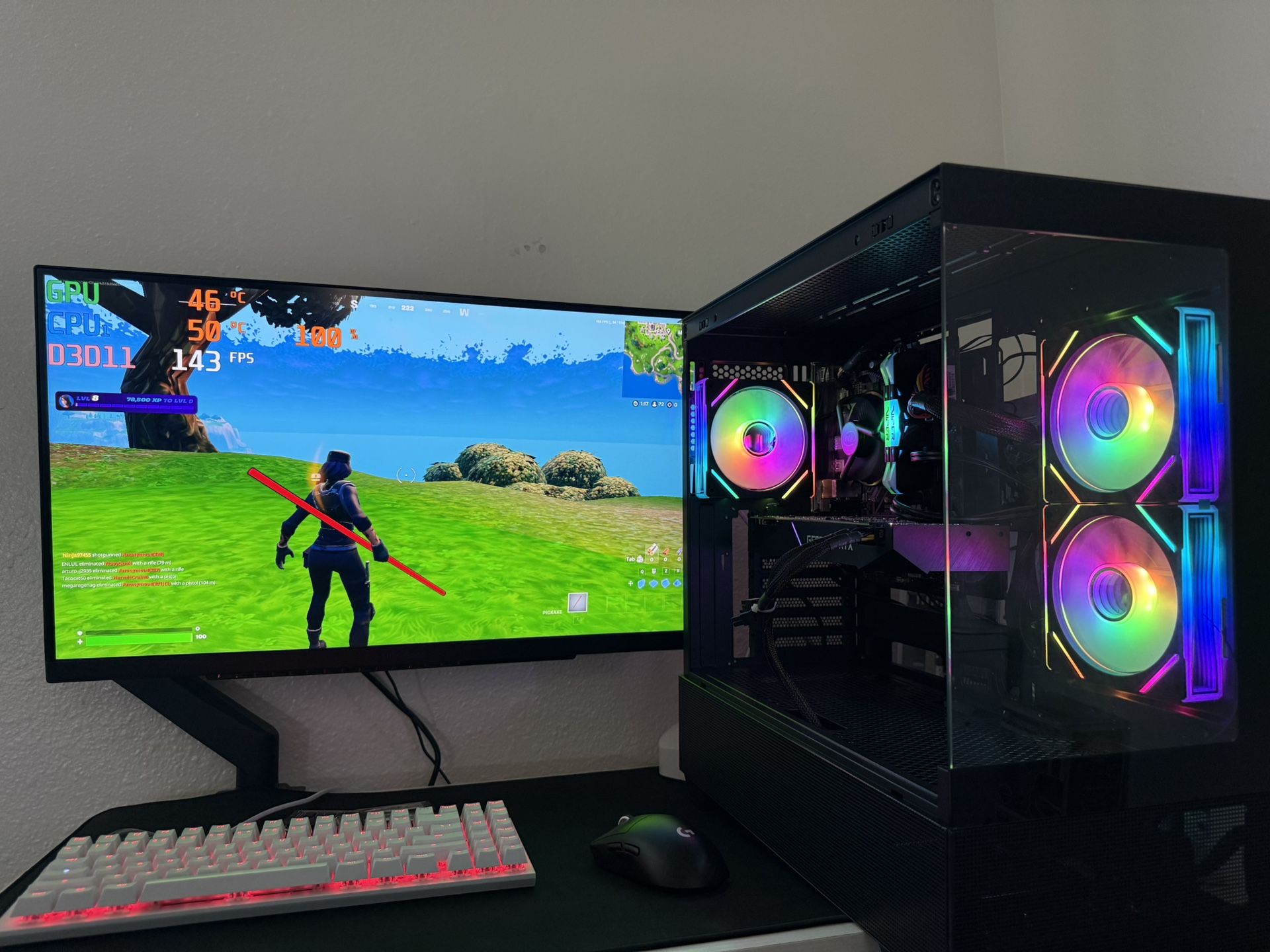 Black Gaming Pc Computer Desktop RTX