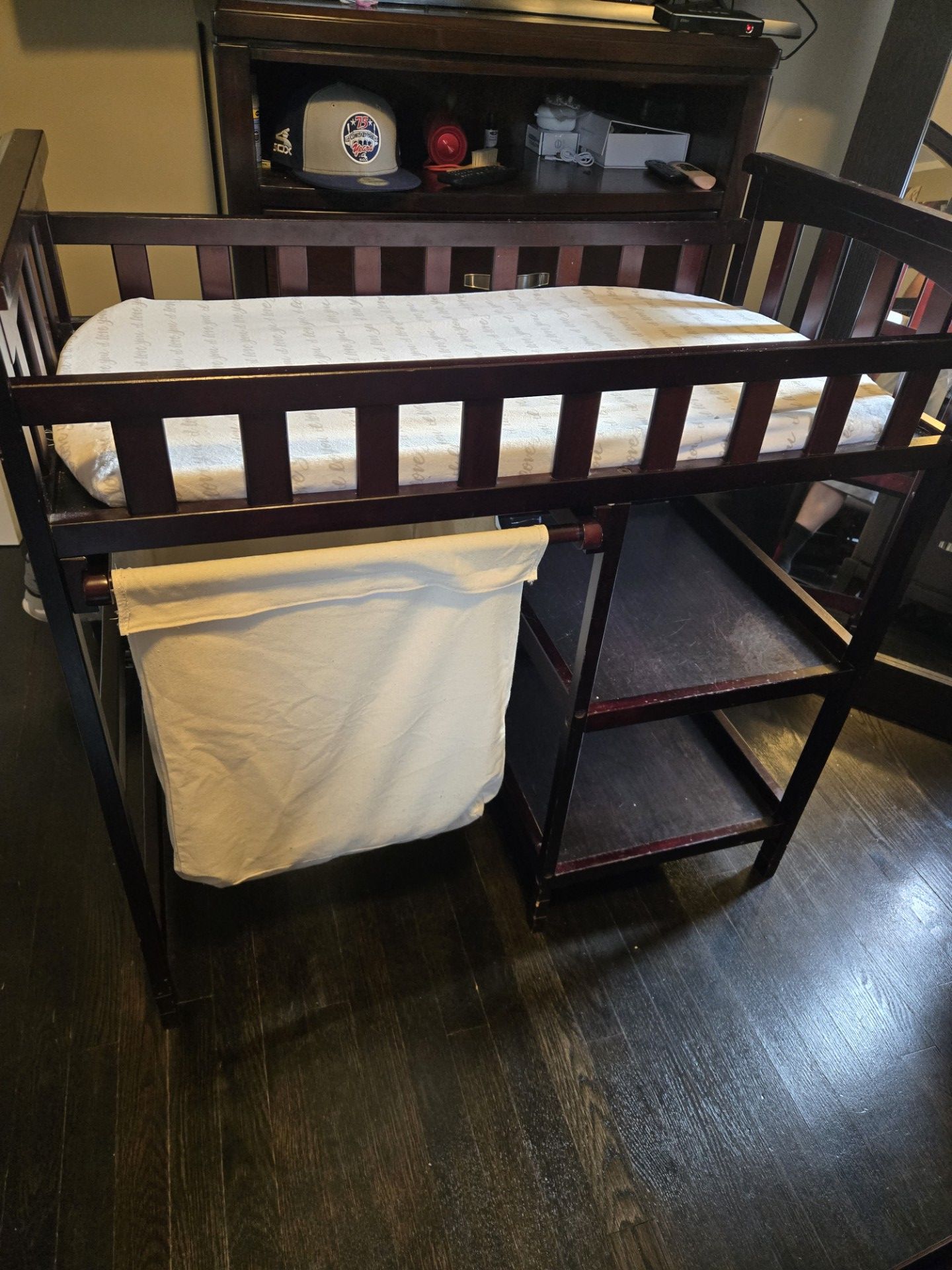 Crib and changing table