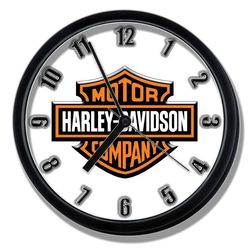 Harley Davidson cycles logo clock NEW