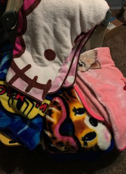 Assorted kids blankets
