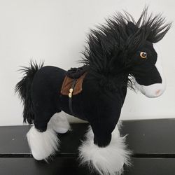 Disney Store Exclusive Brave Angus Black horse Plush Stuffed Animal 14” x 17"