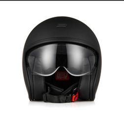 Open Face Motorcycle Helmet Scooter Helmet 3/4 Helmet with Visor DOT Approved