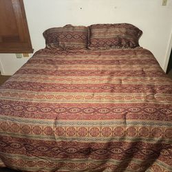 King size bed with matching headboard and dresser with two night stands