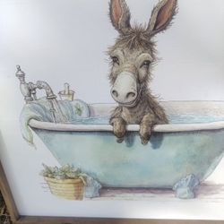 Donkey In Bathtub Artwork New