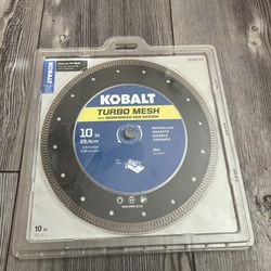 (NEW) Kobalt CTM10P 10-in Wet Continuous Rim Diamond Saw Blade