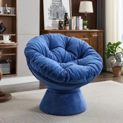 Blue Oversized Papasan Swivel Chairs [NEW IN BOX] **Retails for $450