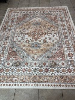 Beautiful 8x 10 washable area rug