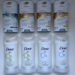 Dove 0% aluminum or Care by Plants deodorant 2 for $5 