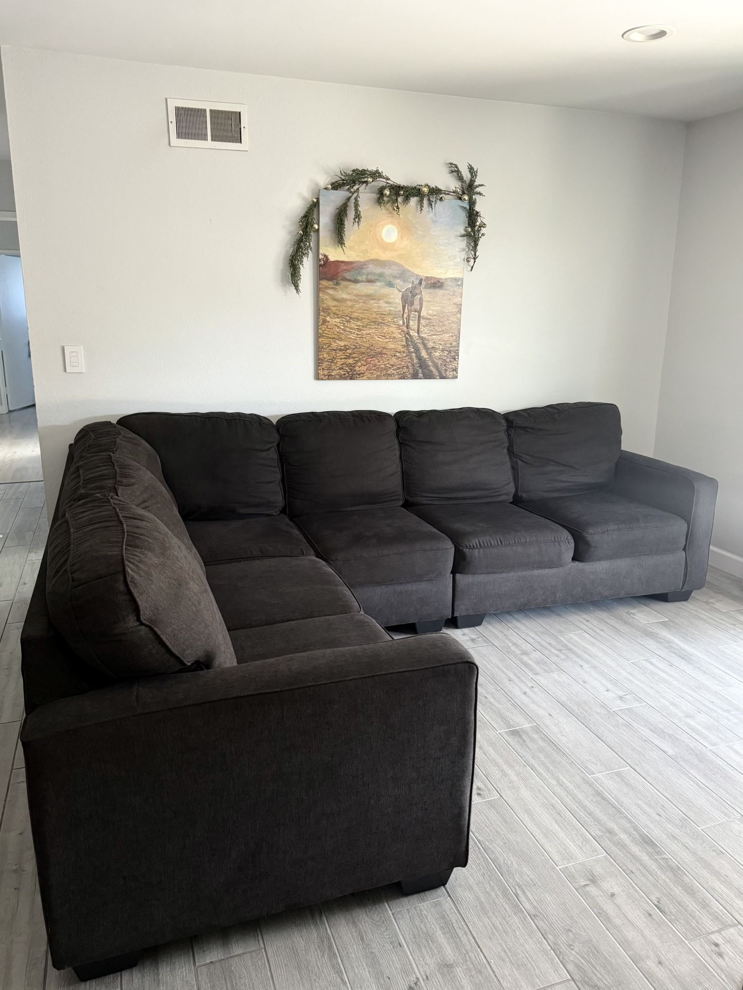 Sectional Couch - Charcoal Grey