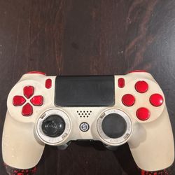 Red, Black, And Cream, Scuf PS4 DualShock Controller