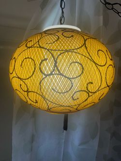 Vintage globe hanging lamp