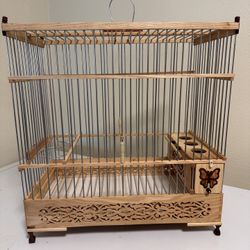 Tunisian Hand Made Wooden Bird Cage