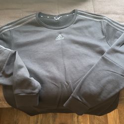 Black And Grey Adidas Crew Neck
