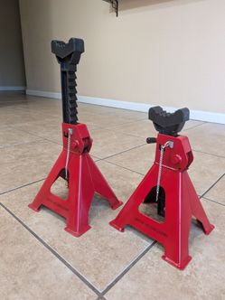 3 Ton 6000 Pounds Jack Stands Lock Pin Adjust 11.2-16.5in 2 Stands Rubber Pads