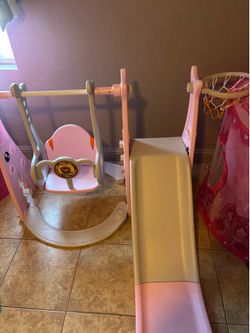 Kids swing and slide