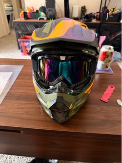 Medium Fly racing helmet and goggles