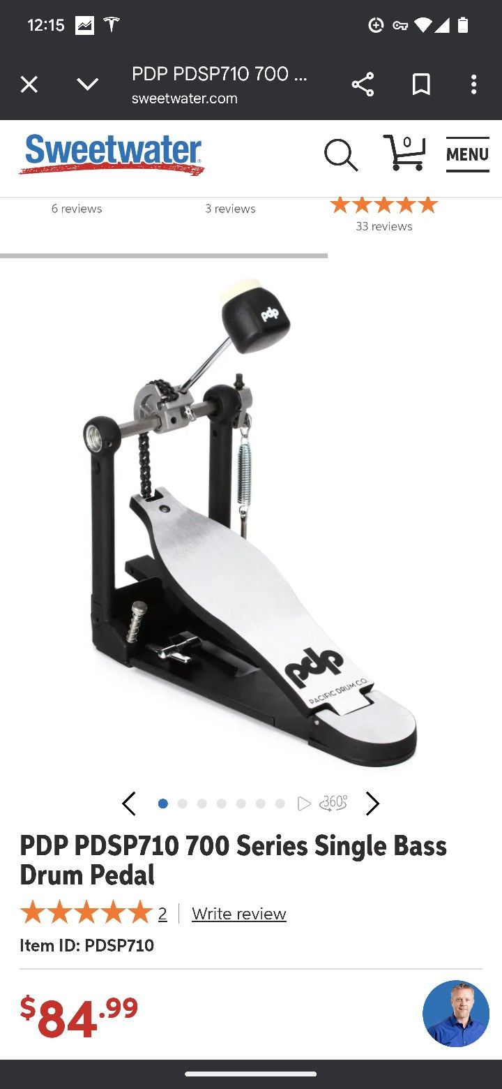 PDP PDSP710 700 Series Single Bass Drum Pedal