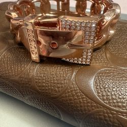 GUESS Rose Gold Plated Bangle Bracelet