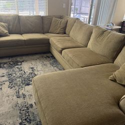 3 Piece Sage Greenish Sectional 