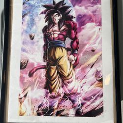 SSJ4 goku print with frame
