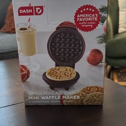 Gingerbread Man Mini Waffle Maker- brand new