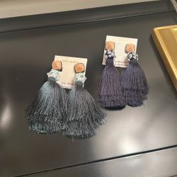 Tory Burch Tassel Clip On Earrings