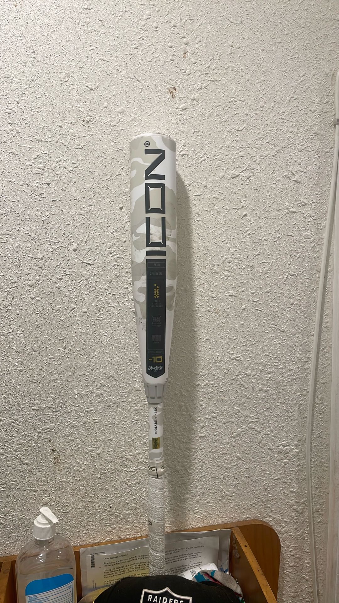 Rawlings Icon Drop -10 28 Inch White