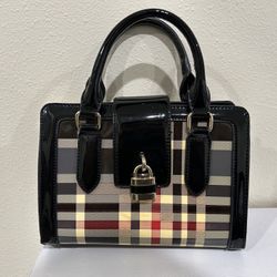 Faux Patent Leather Hand Bag