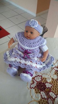 Handmade crochet baby girl