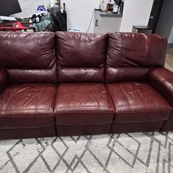 elran leather couch. 