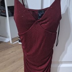 Red Windsor Dress Glittery Sparkly