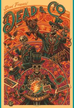 DEAD & COMPANY SPHERE SCREEN PRINT  POSTER SIGNED AND NUMBERED LUKE MARTIN