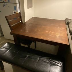 Dining Table W/ Bench & Chairs