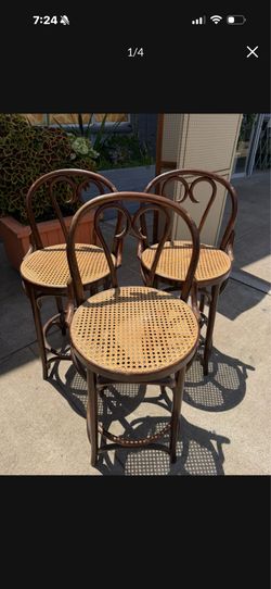Vintage bamboo Cane barstools