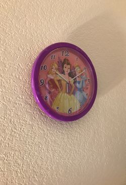 Brand new princess o’clock. I have two of these the other one still in the package but they’re both brand new.