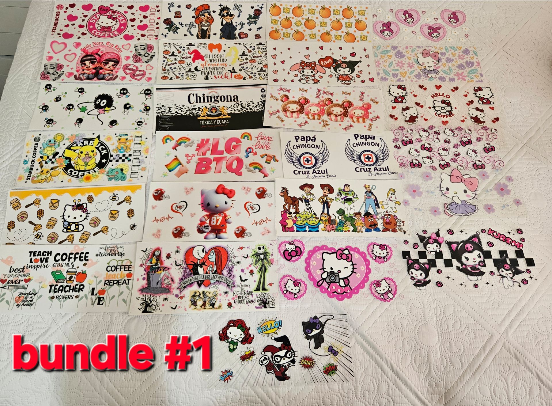 UVDTF 25pcs bundle