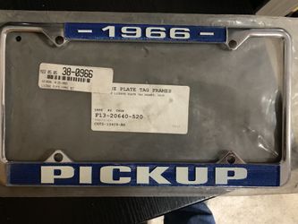 1966 Pickup License Plate Frame