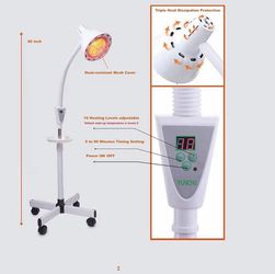 NEW Yunchi Infrared Light Therapy 275W Red Light Therapy Heat Lamp with Remote Control for Relieve Joint Pain and Muscle Aches, Adjustable Red Light S