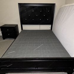Queen bed frame and headboard