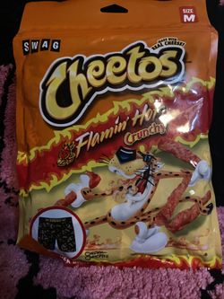 Brand New Flaming Hot Cheetos Men’s Underwear Size Medium, Made Made By Swag