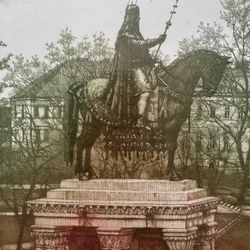 European Vintage LITHOGRAPH FRAMED BUDAPEST signed