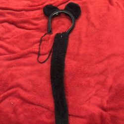 Cat ears headband and cat tail Halloween costume