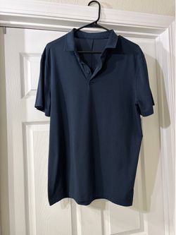 Lululemon Men's Navy Short-Sleeve Polo Shirt