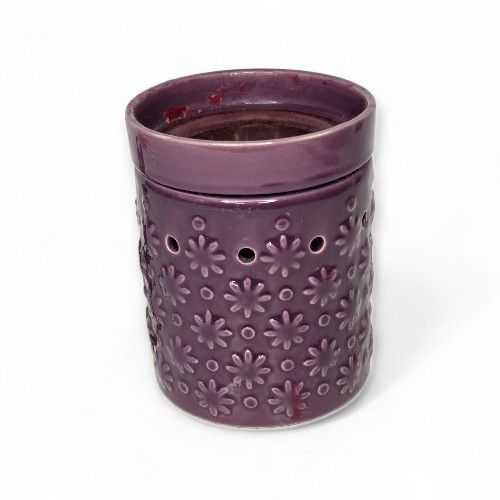 Scentsy Purple Electric Wax Warmer Floral Cutout Plug-In