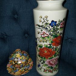 Porcelain Dish And Vase