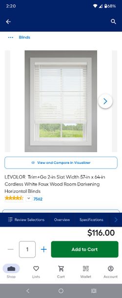 Levelor 2in. Faux Wood 57x64" New